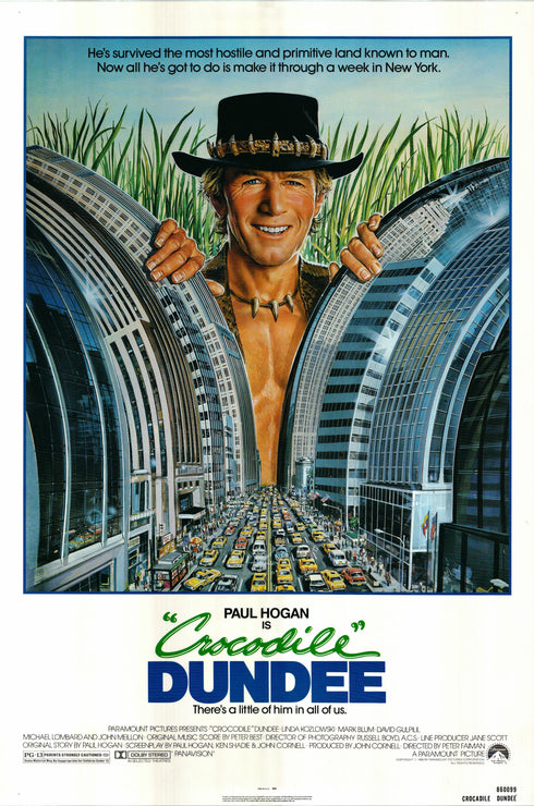 crocodile dundee 1986 one sheet poster rolled